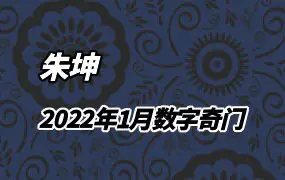 朱坤2022年1月第16期《数字奇门》1集视频  17小时