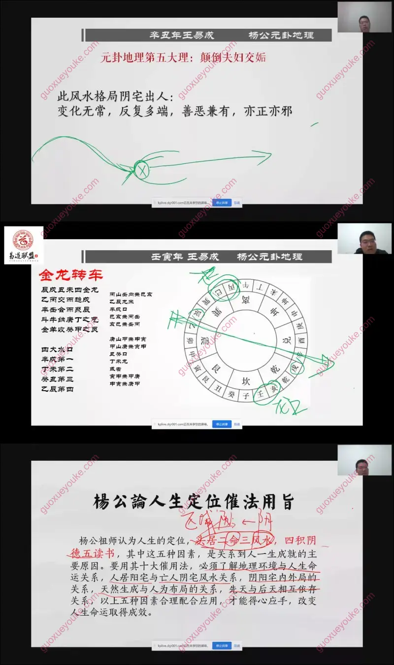 王易成2022年杨公元卦风水课程截图