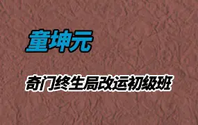 童坤元奇门终生局改运初级班 视频40集 百度网盘分享