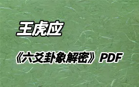 王虎应《六爻卦象解密》PDF 155页 百度网盘分享