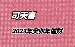 司天喜老师2023年癸卯年催财 视频1集 百度网评分享