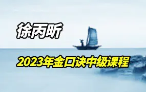 徐丙昕2023年金口诀中级课程 视频25集 百度网盘分享