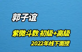 郭子谊 2022年 紫微斗数 线下面授课 初级+高级 视频9集 百度网盘分享