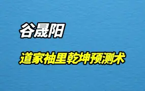 谷晟阳 道家袖里乾坤预测术精品课程 视频9集 百度网盘分享