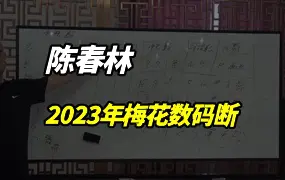 陈春林 2023年梅花数码断 面授课程 视频27集 百度网盘分享