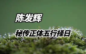陈发辉秘传经典正体五行择日课程 视频全11集 百度网盘分享