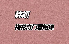 韩頔梅花奇门看姻缘 高清视频56集(带字幕) 百度网盘分享