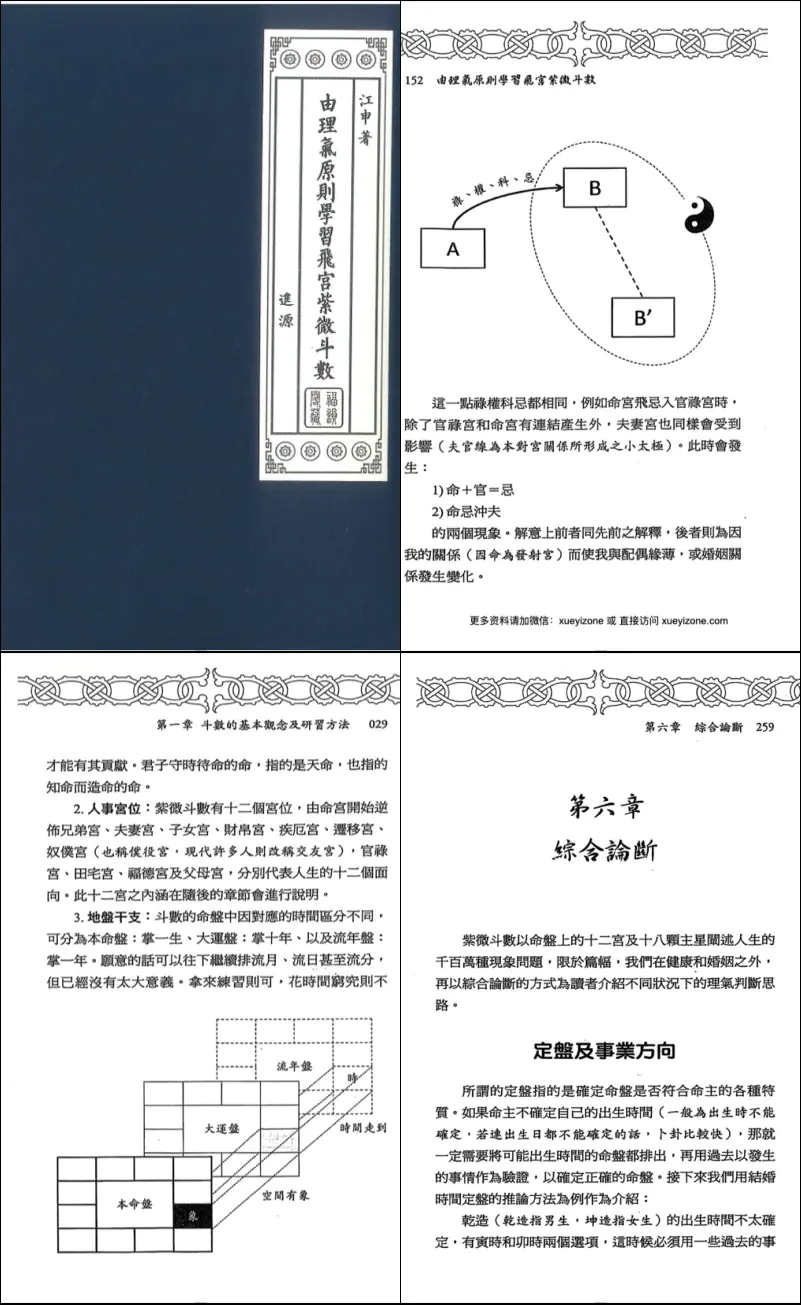由理气原则学习飞宫紫微斗数 江申著  PDF 392页 繁体横版