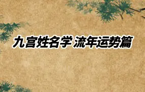 九宫姓名学 流年运势篇 视频8集 百度网盘分享