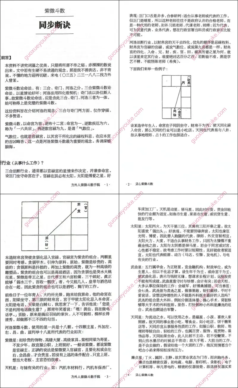 方外人紫微斗数手稿