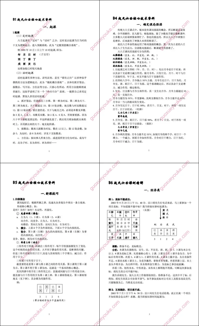 赵氏六壬核心技术资料