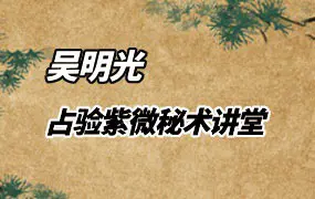 吴明光 占验紫微秘术讲堂 视频7集(带字幕) 百度网盘分享
