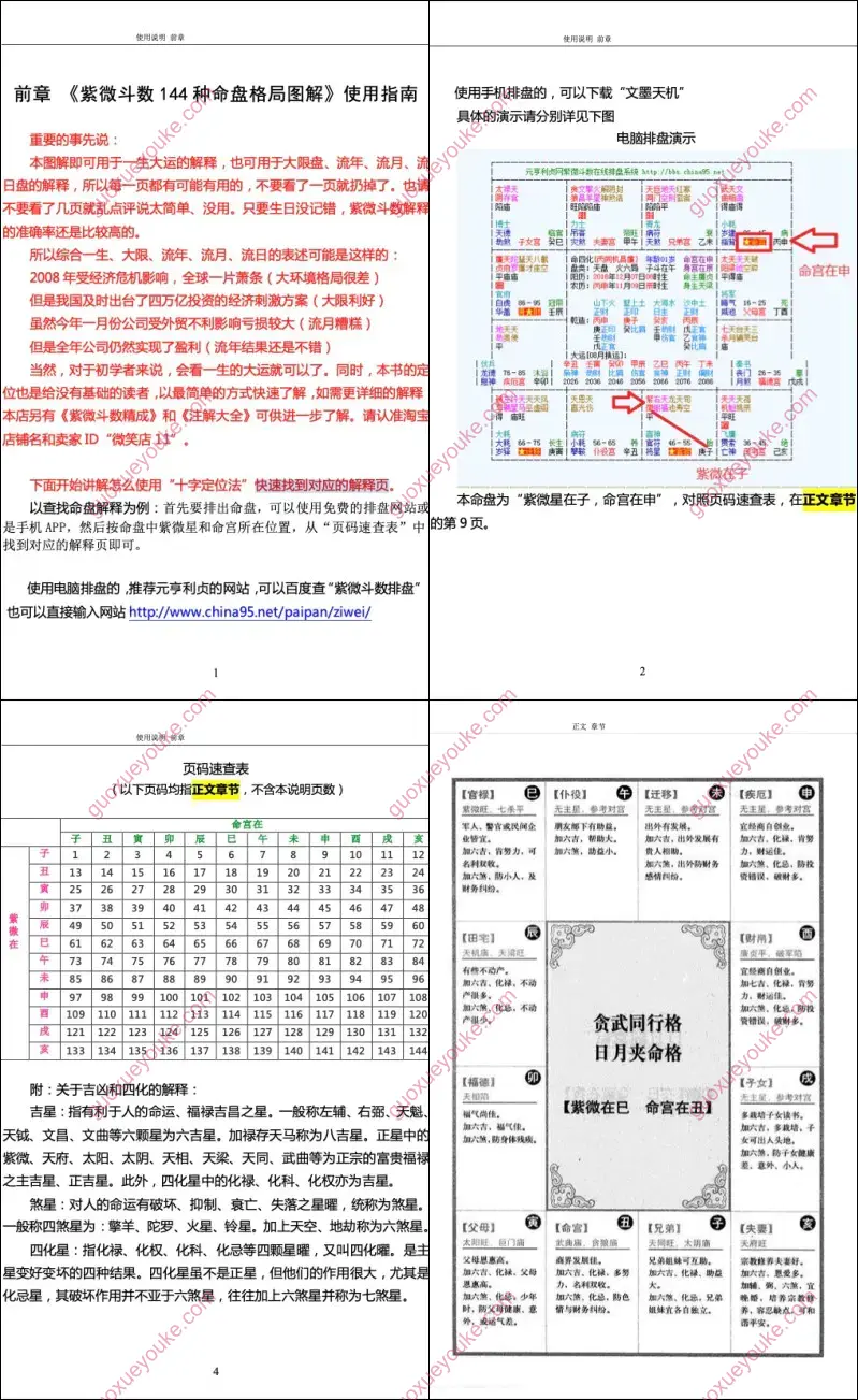 紫微144种命盘格局图解