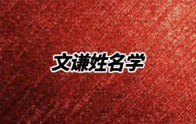 文谦姓名学  视频5集 百度网盘分享