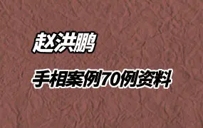 赵洪鹏手相案例 70例资料 百度网盘分享