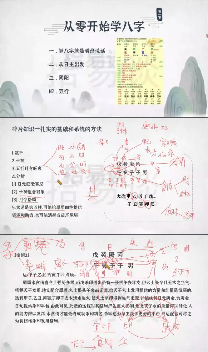 拾易谈 从零开始学八字 蒙氏命理系统课 视频28集