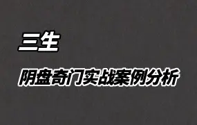 三生 道家阴盘奇门实战案例分析 视频23集 百度网盘分享