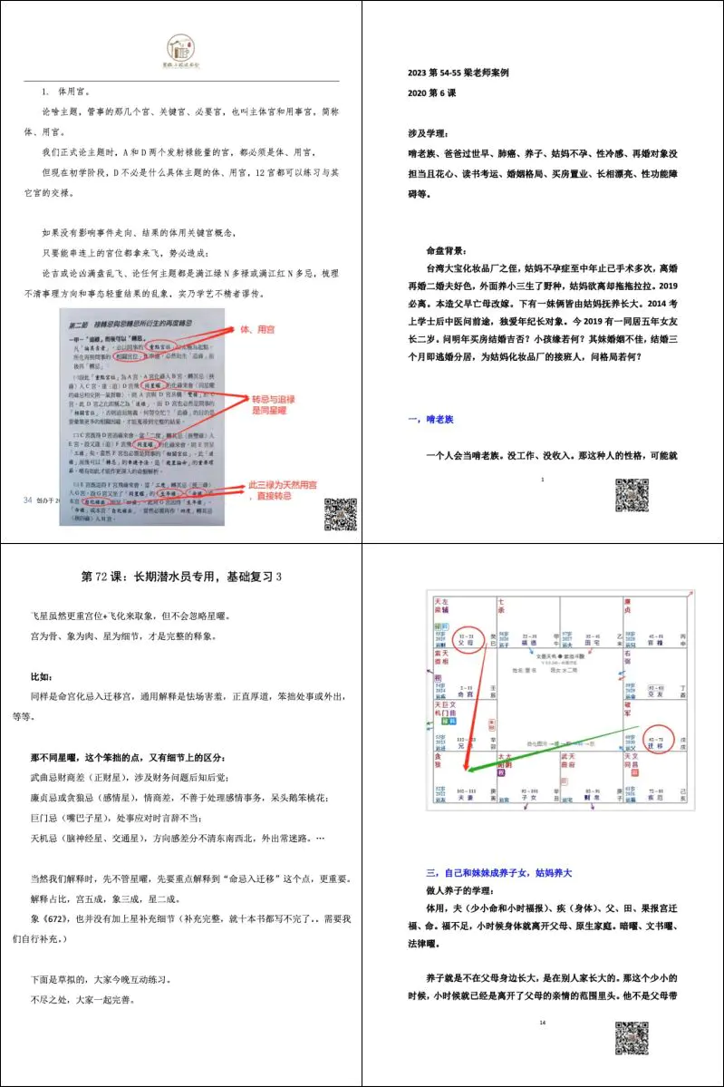 调调师姐紫微斗数 2022-2023年课件 PDF 75份