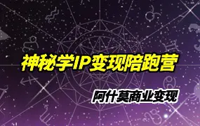 阿什莫商业变现 神秘学IP变现陪跑营 视频14集 百度网盘分享
