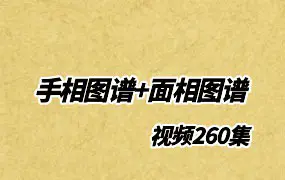 手相图谱222例+面相图谱304例 视频260集 手相面相图谱课程
