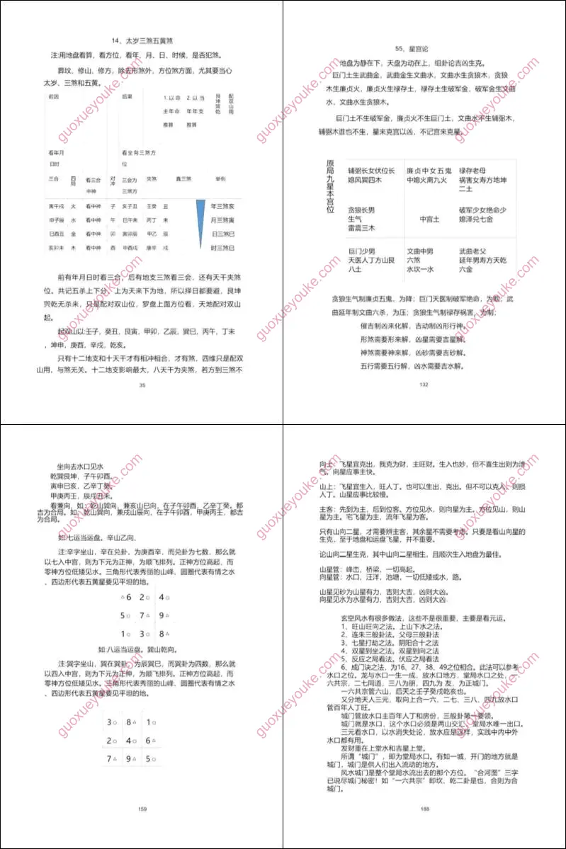 西蜀三元天星派理气汇总