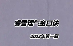 睿雪理气金口诀 2023年第一期 视频22集 百度网盘分享