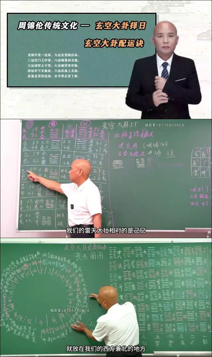周锦伦玄空大卦 视频122集(带字幕)+讲义 百度网盘分享