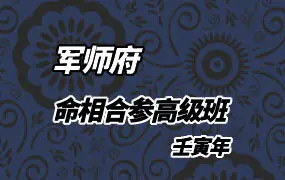 军师府 壬寅年 命相合参高级班 视频15集 百度网盘分享
