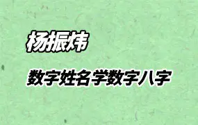 杨振炜 数字姓名学 数字八字 视频33集 百度网盘分享