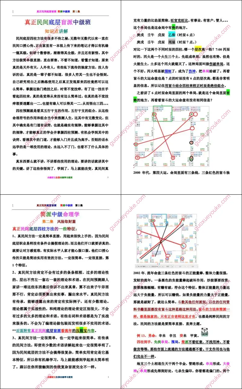 正吉居士 真正民间底层盲派中级班