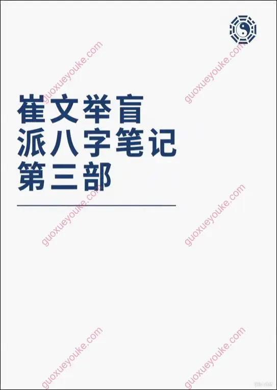 崔文举盲派八字笔记第三部