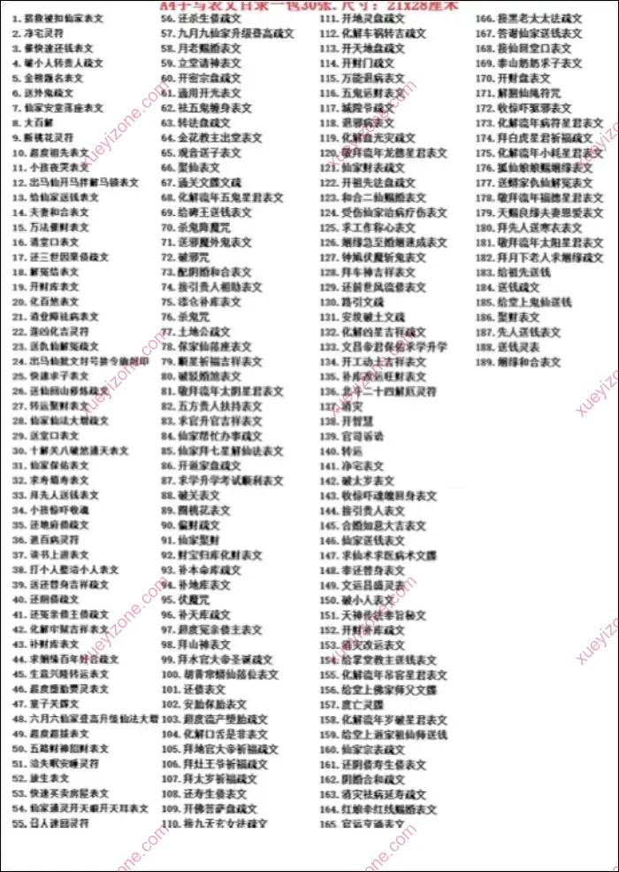 符箓表文大全
