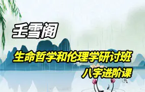 壬雪阁八字进阶课 生命哲学和伦理学研讨班（2024年华山论剑）