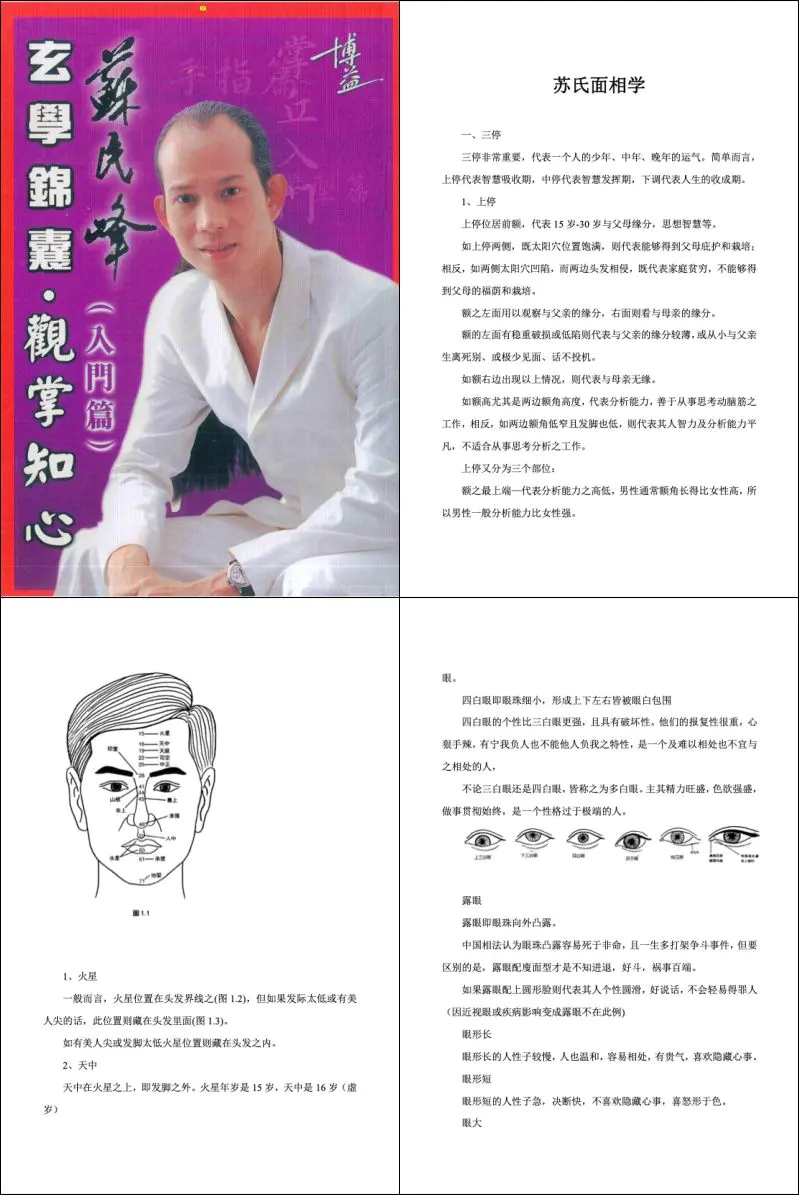 苏民峰面相手相 电子书2册《观掌知心》《苏氏面相学》