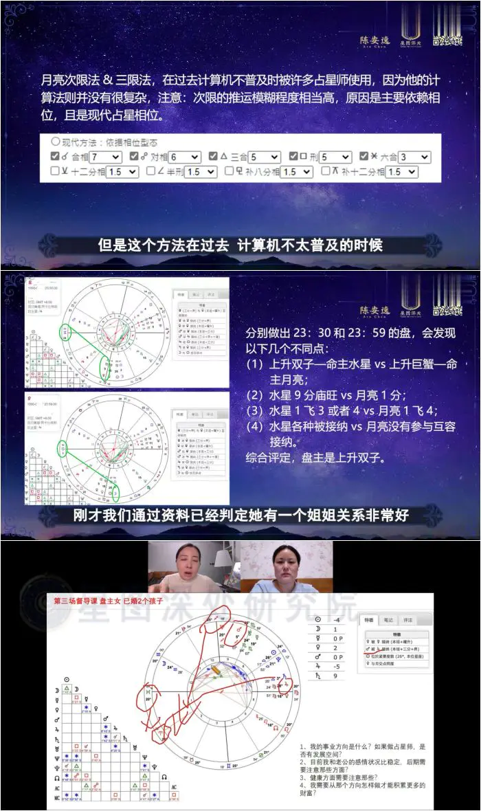 陈安逸占星实战陪跑营 （1.21开营）占星高阶实操训练营 视频31集