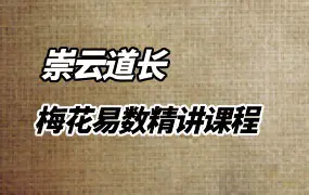 崇云道长梅花易数精讲 视频11集 百度网盘分享