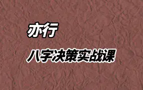 亦行老师八字决策 八字实战课 视频41集完结版 百度网盘分享