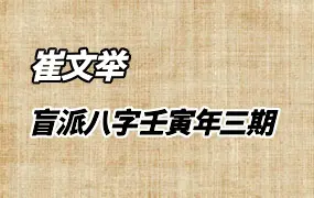 崔文举崔老师2022年 壬寅年三期崔氏盲派八字 视频+录音20课
