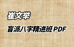 崔老师崔文举 盲派八字精进班 PDF 328页 百度网盘分享