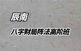 辰南 八字财局阵法高阶班 视频46集 百度网盘分享