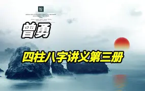 曾氏易学 曾勇 四柱八字讲义第三册 视频83集 百度网盘分享