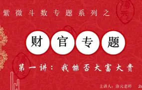 洛元老师 2024年 紫微斗数专题系列之财官专题 视频9集