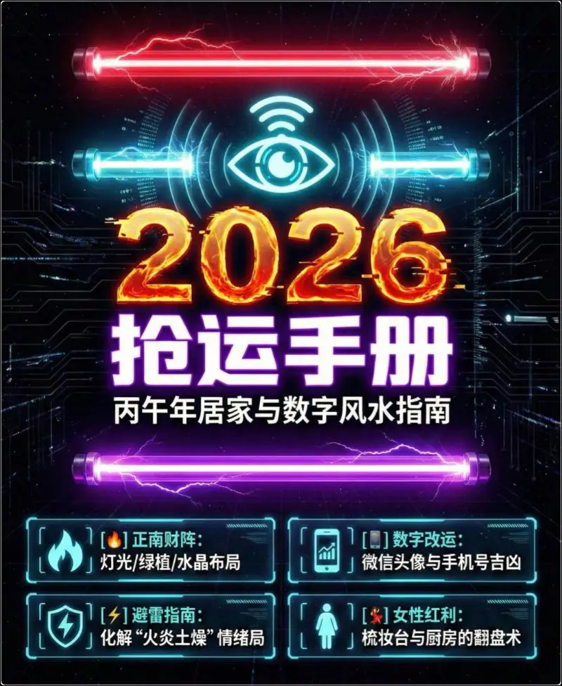 2026丙午年抢运手册 丙午年居家与数字风水指南 PDF 52页