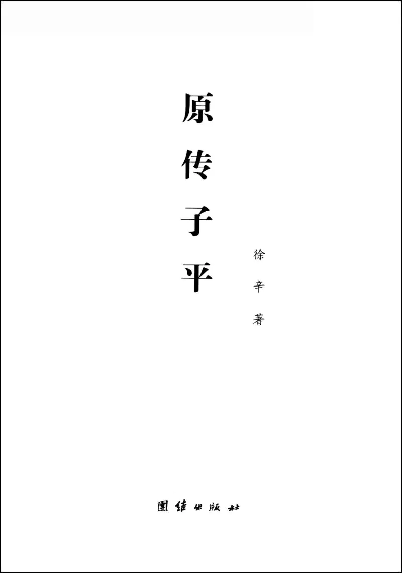 徐辛著《原传子平》PDF 399页 百度网盘分享