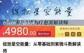 绽放星空能量 从零基础到紫微斗数解读师 视频100集 百度网盘分享