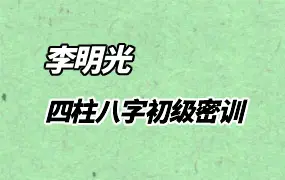 李明光 四柱八字初级密训 视频28集(带字幕) 百度网盘分享