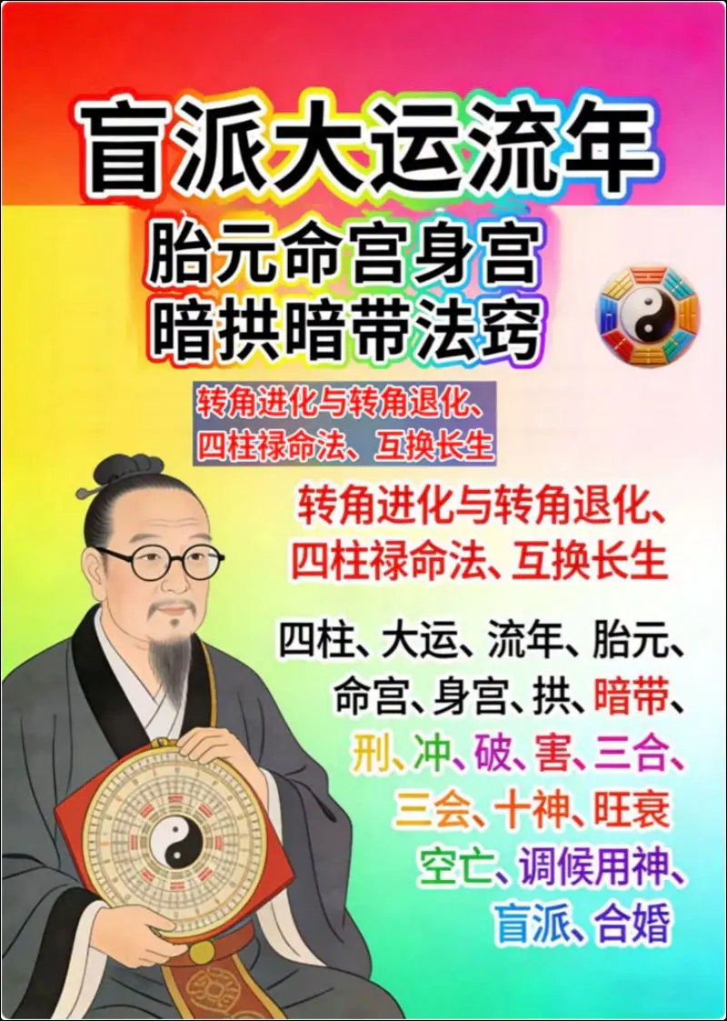 湖北盲派 盲派大运流年胎元命宫身宫暗拱暗带法窍 PDF 635页