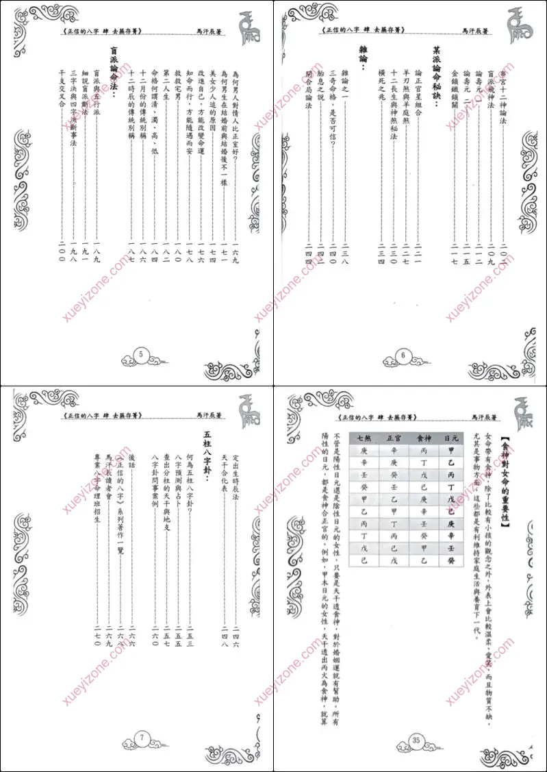 正信的八字 去芜存菁