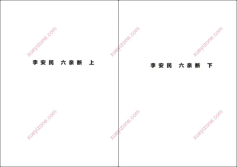 李安民 李家全阳盲派六亲断