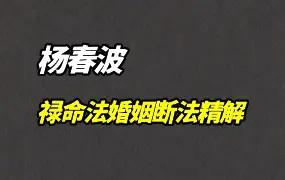 杨春波 禄命法盲派婚姻断法精解 PDF电子版 228页 百度网盘分享